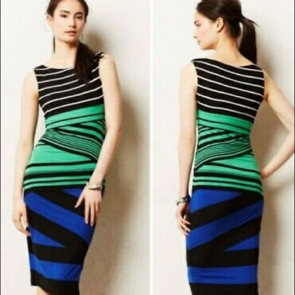 Bailey 44 mid calf multicolor bodycon dress